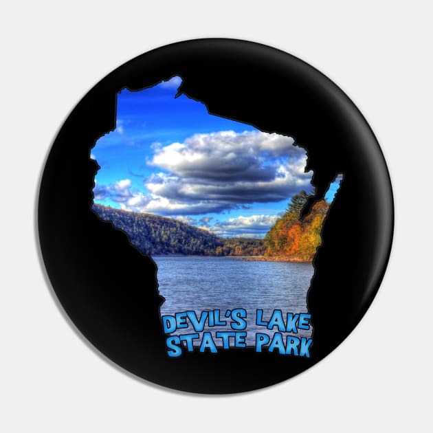 Wisconsin State Outline (Devil's Lake State Park) Pin by gorff