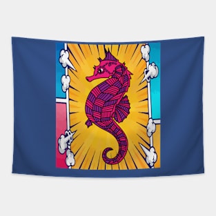 Seahorse Water Swim Badge Tapestry