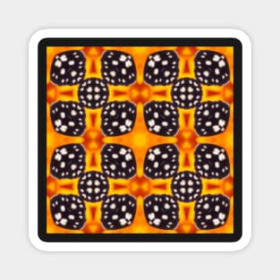 Orange and Black Monarch Butterfly Pattern 6 Magnet