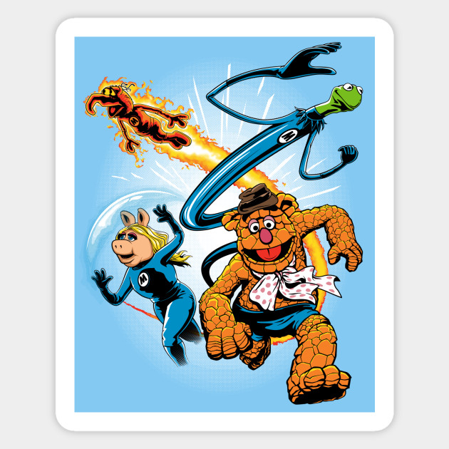 The Muptastic Four Muppets Sticker Teepublic