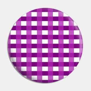 Royal Purple Checkered Gingham Pattern Pin