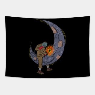 Welder Moon Tapestry