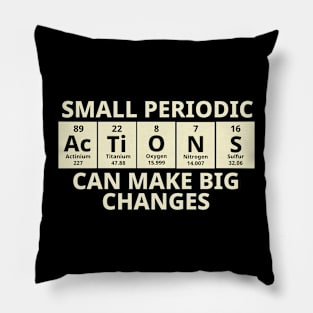 Small Periodic Actions Can Make Big Changes Pillow