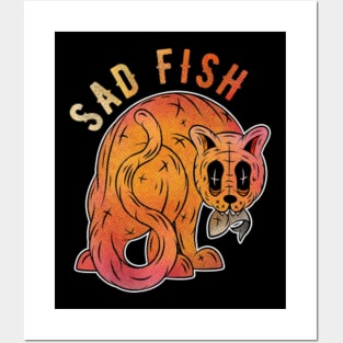 sad spongebob fish Poster for Sale by Drayziken
