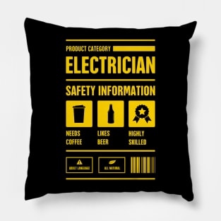 Electrician Safety Information Pillow