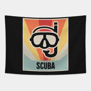 Vintage Style SCUBA Poster Tapestry