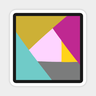 Colorful abstract geometric pattern Magnet