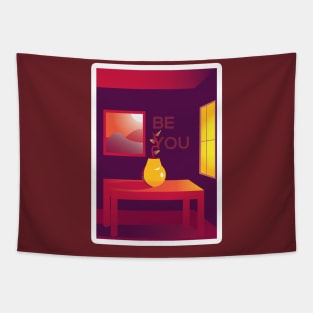 Interior Room Cute Vase Art Be You Tapestry