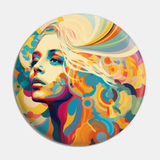 Psychedelic Girl Pin