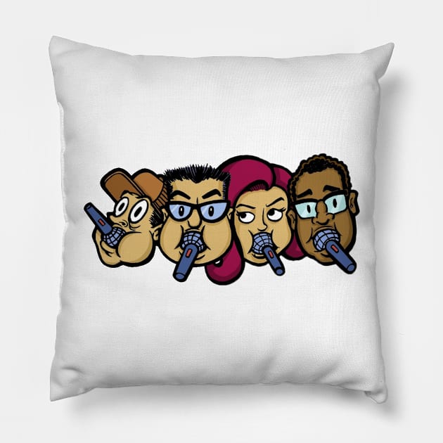 4 Faces Pillow by Gag On This