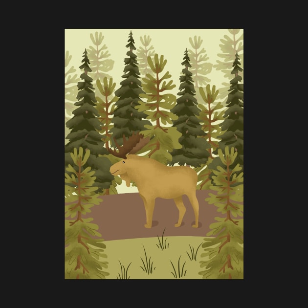 Forest Moose by Salfiart