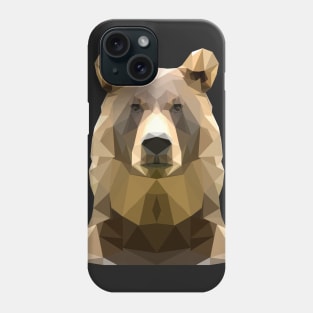 Low Polygon Grizzly Bear Phone Case
