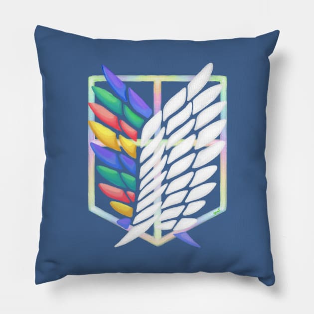 colors of freedom (pocket design) Pillow by prettyguardianstudio