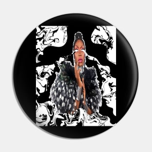 Shea Coulee Black and White Swirls Pin