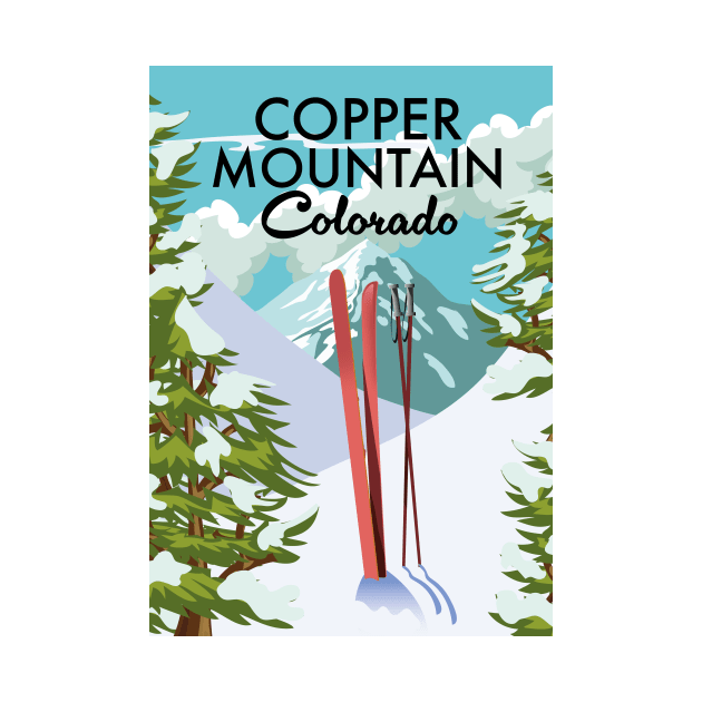 Copper Mountain Colorado Ski poster by nickemporium1