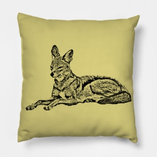 Jackal a wilddog in Kenya / Africa Pillow