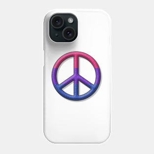 Peace Pride design in Bisexual pride flag colors Phone Case