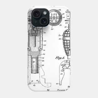 Explosive Missile Vintage Patent Hand Drawing Phone Case