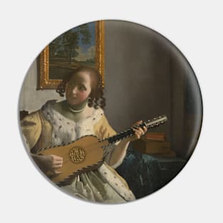 The Guitar Player by Vermeer Pin