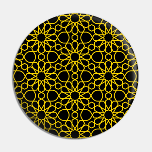 Yellow Moroccan Mosaic, Moroccan Art Pin