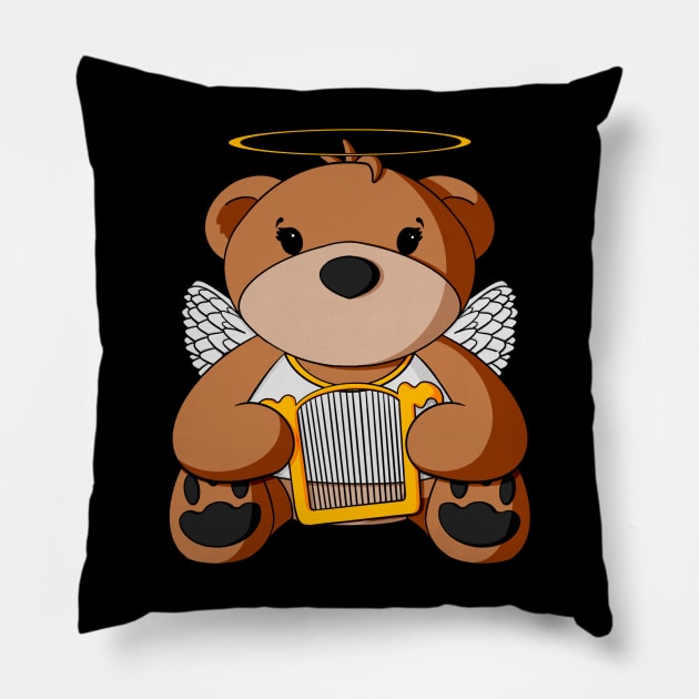 Angel Teddy Bear Pillow by Alisha Ober Designs