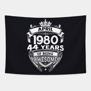 April 1980 44 Years Of Being Awesome 44th Birthday Tapestry