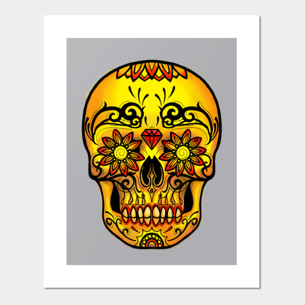Sugar Skull Warm Colors Day Of The Dead Ink Envy Edition
