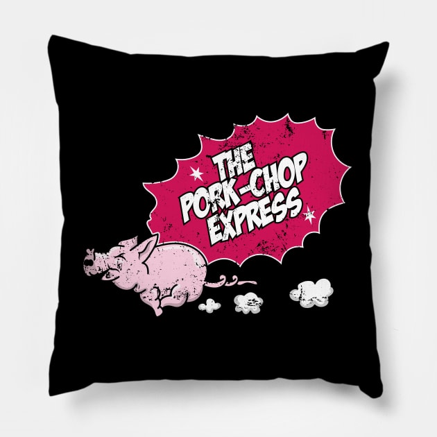 Pork Chop Express Pillow by SuperEdu