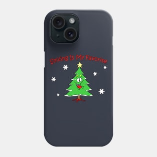 Smiling is My Favorite Christmas Tree Phone Case