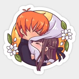 Fruits Basket Kyo and Tohru Sticker kiss and hug Season 3 Holo -   Portugal