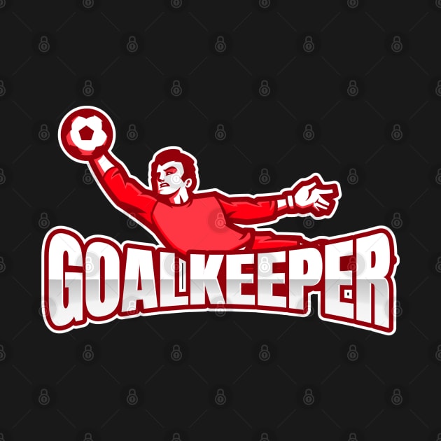 Football goalkeeper - red by BB Funny Store