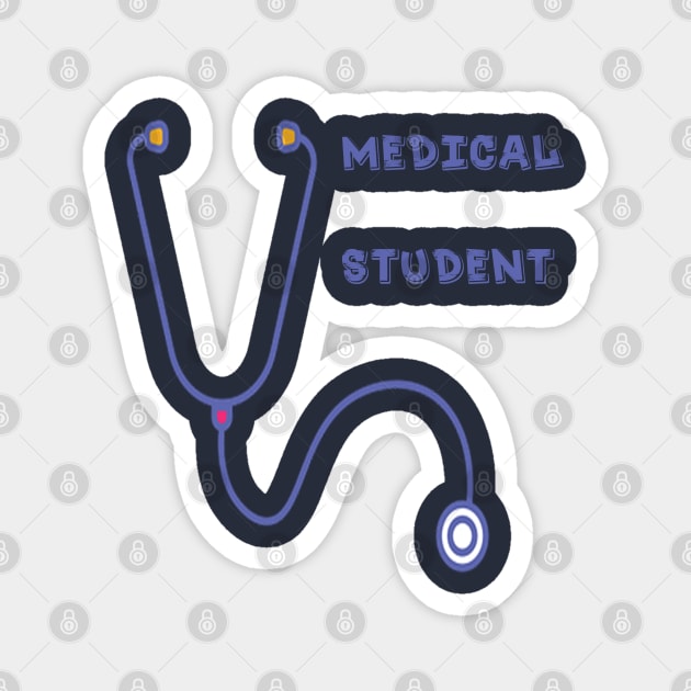 medical student t-shirt , Stethoscope T-Shirt Magnet by amelsara