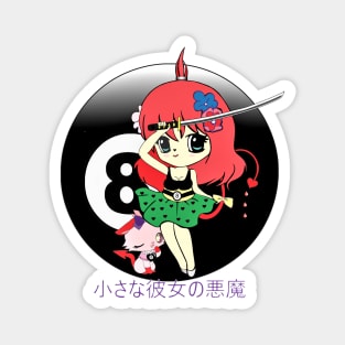 Kawaii/Cute Chibi Anime Demon Girl & Cat Magnet