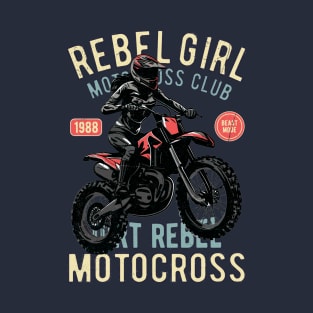 Rebel Girl Motocross Dirt Bike T-Shirt