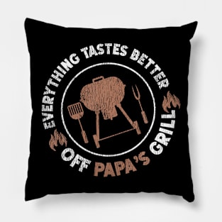 BBQ Smoker Dad Everything Astes Better Off Papas Grill Pillow