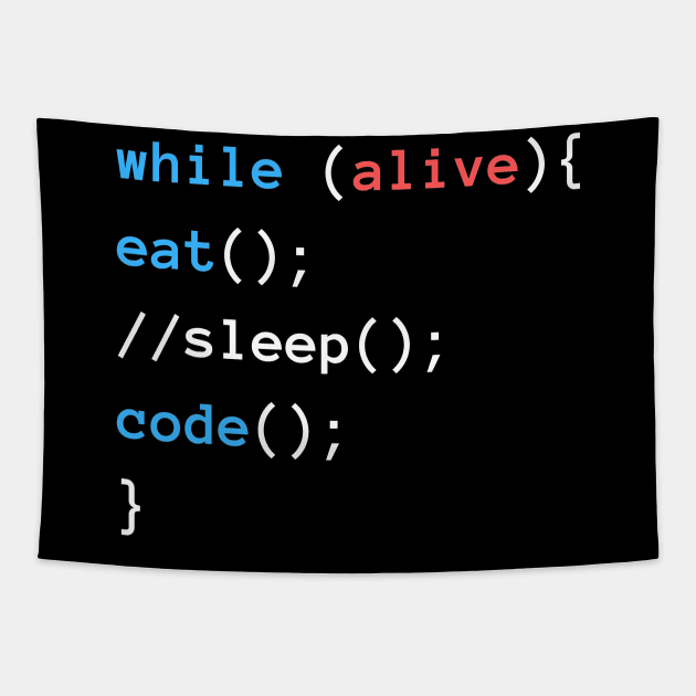 Eat Sleep Code | Programmierer | Web-Entwickler | Hacker Tapestry by leo-jess