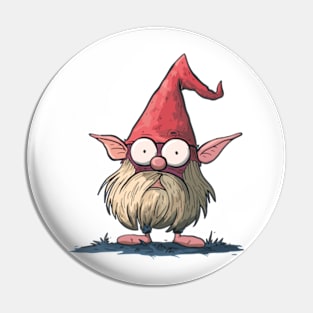 A funny scared gnome. Pin