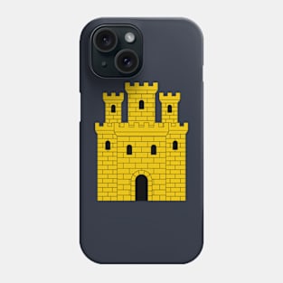 Golden heraldic castle Phone Case