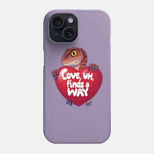 Love finds a way - cute raptor Phone Case