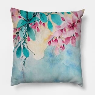 Watercolor Petals Pillow