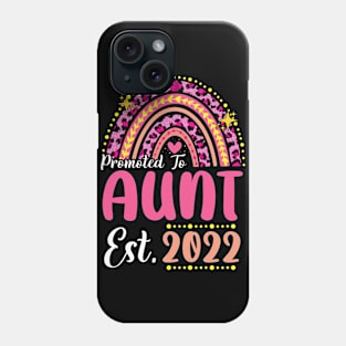Promoted to Aunt Est.2022 Rainbow Auntie to Be New Auntie Phone Case