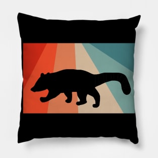 Vintage coati retro design wild animal animals Pillow