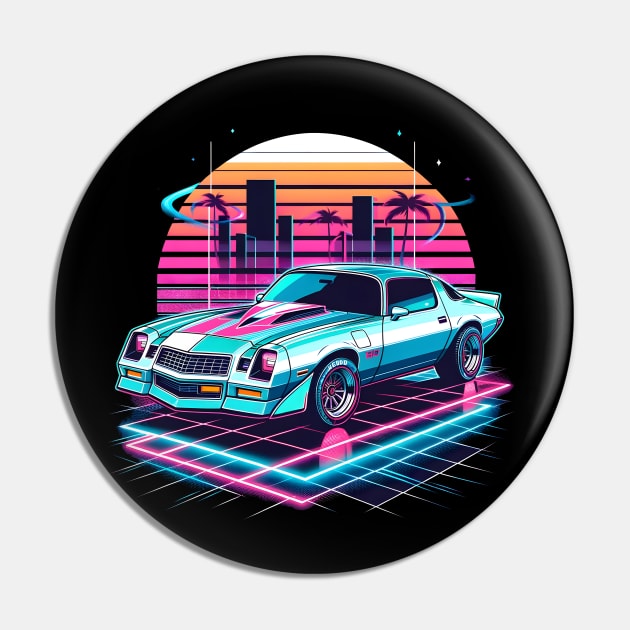 Vaporwave Chevy Camaro Pin by HorseDriftKNS