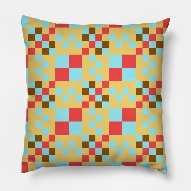 Plaid Patchwork Pattern Pillow by Nuletto