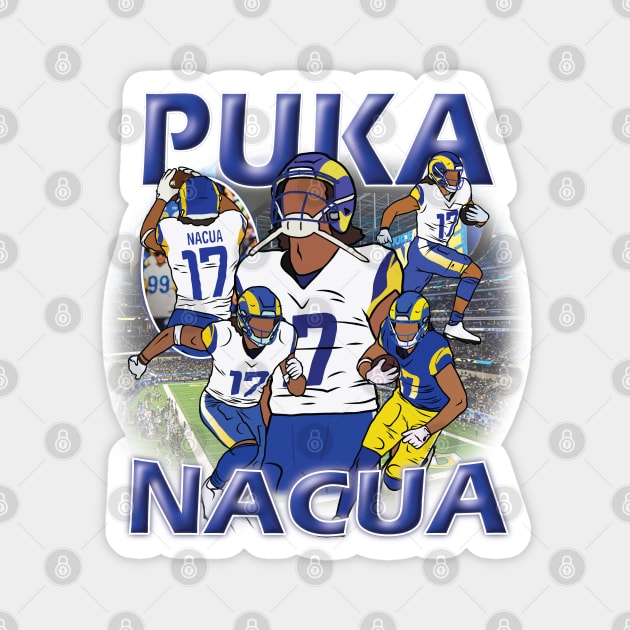 Puka Nacua Vintage Magnet by rattraptees