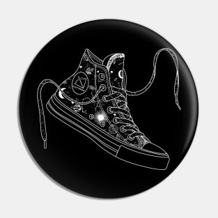 Sagittarius high tops - Black & White Pin