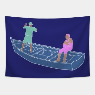 Fishermen on Boat Tapestry