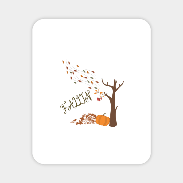 Falling leaves Magnet by Foxydream