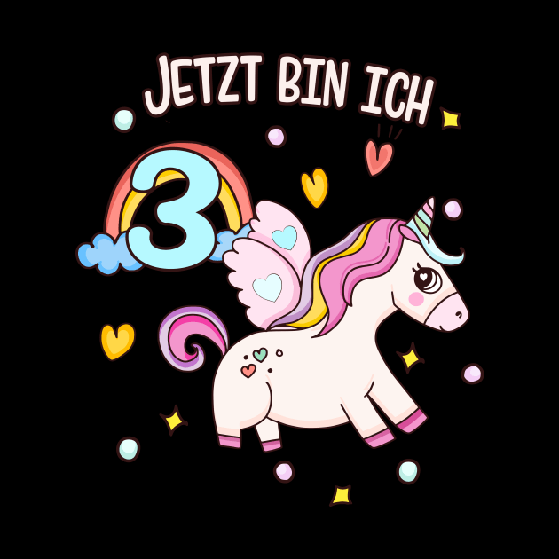 3. Geburtstag  Süßes Einhorn Mädchen Bday by Foxxy Merch