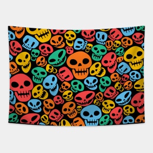 Smiling funny skulls Tapestry